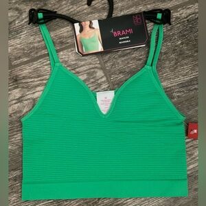 New No Boundaries Seamless Reversible Brami Bra/Cami Size M Fresh Mint Green